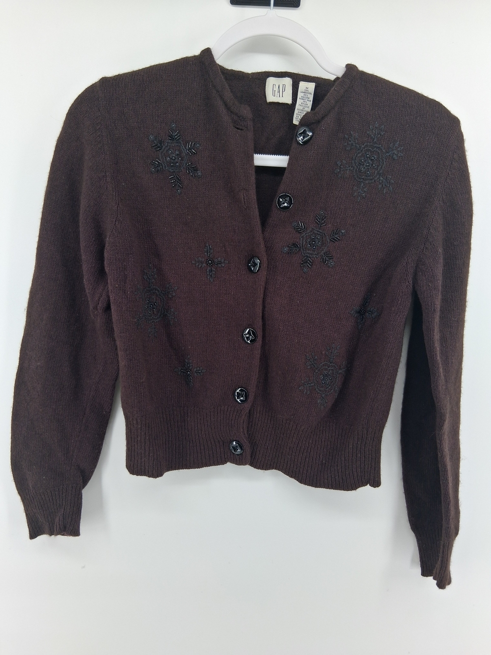 Vintahe GAP Women's Embroidered Button Cardigan